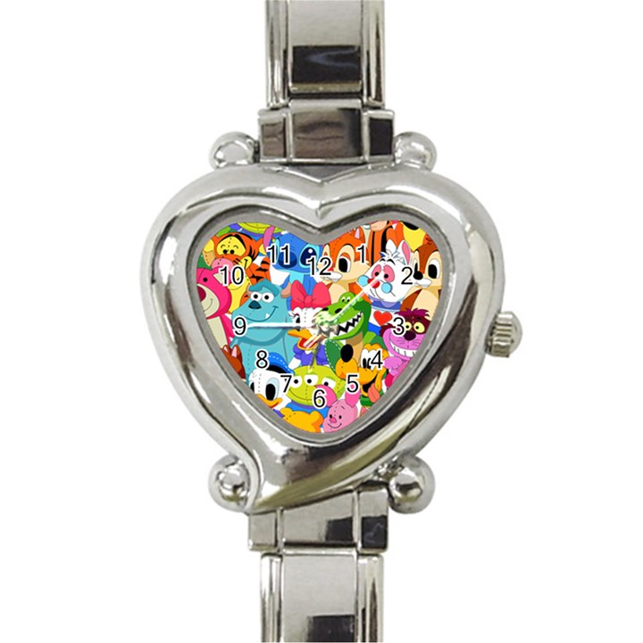 Illustration Cartoon Character Animal Cute Heart Italian Charm Watch