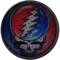 Grateful Dead Logo Uv Print Round Tile Coaster by Cowasu