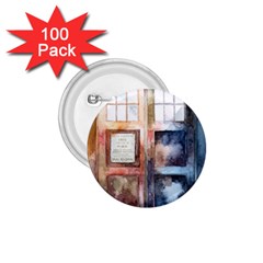 Tardis Doctor Who Transparent 1 75  Buttons (100 Pack) 