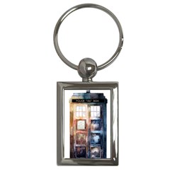 Tardis Doctor Who Transparent Key Chain (rectangle)