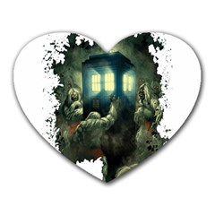 Time Machine Doctor Who Heart Mousepad by Cowasu