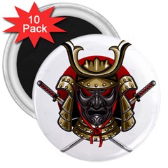 Samurai Katana Warrior 3  Magnets (10 Pack) 