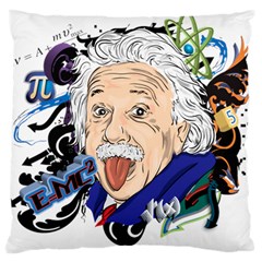 Albert Einstein Physicist Large Cushion Case (one Side) by Cowasu