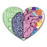 Brain-heart-balance-emotion Heart Mousepad Front