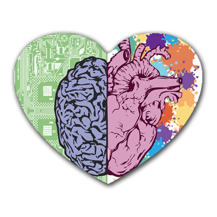 Brain-heart-balance-emotion Heart Mousepad