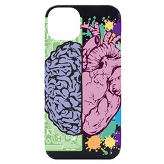 Brain-heart-balance-emotion Iphone 14 Plus Black Uv Print Case by Cowasu