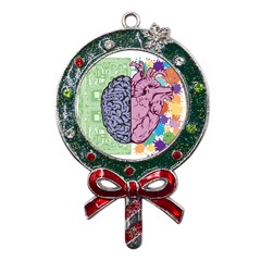 Brain-heart-balance-emotion Metal X mas Lollipop With Crystal Ornament by Cowasu