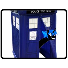 Tardis-doctor-who Two Sides Fleece Blanket (large) by Cowasu