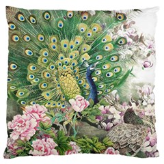 Peafowl Peacock Feather-beautiful Large Cushion Case (two Sides) by Cowasu