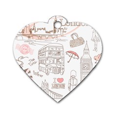 London-paris-drawing-vector-london-comics Dog Tag Heart (one Side)