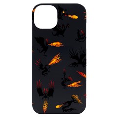Dragon-phoenix-fire-bird-ancient Iphone 14 Plus Black Uv Print Case by Cowasu