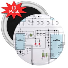 Circuits-electronics-atmel 3  Magnets (10 Pack) 