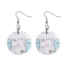 Circuits-electronics-atmel Mini Button Earrings