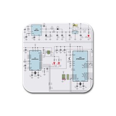 Circuits-electronics-atmel Rubber Square Coaster (4 Pack) by Cowasu