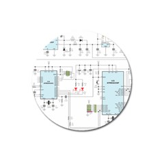 Circuits-electronics-atmel Magnet 3  (round)