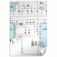 Circuits-electronics-atmel Canvas 24  X 36 