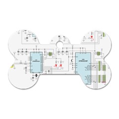 Circuits-electronics-atmel Dog Tag Bone (one Side)