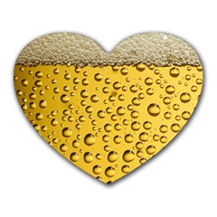 Beer Bubbles Heart Mousepad by Cowasu