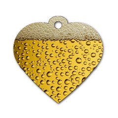 Beer Bubbles Dog Tag Heart (one Side)