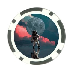 Astronaut-moon-space-nasa-planet Poker Chip Card Guard