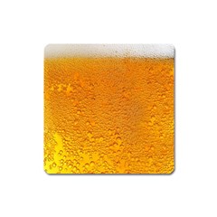 Beer Bubbles Pattern Square Magnet