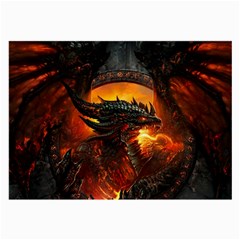 Dragon Fire Fantasy Art Large Glasses Cloth (2 Sides)