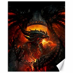 Dragon Fire Fantasy Art Canvas 11  X 14 