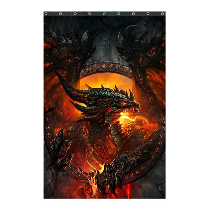Dragon Fire Fantasy Art Shower Curtain 48  x 72  (Small) 