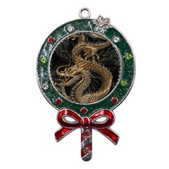 Fantasy Dragon Pentagram Metal X mas Lollipop With Crystal Ornament by Cowasu