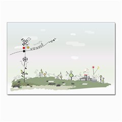 Abstract-background-children Postcard 4 x 6  (pkg Of 10)