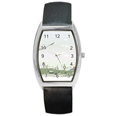 Abstract-background-children Barrel Style Metal Watch