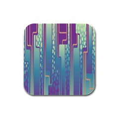 Non-seamless-pattern-background Rubber Square Coaster (4 Pack)