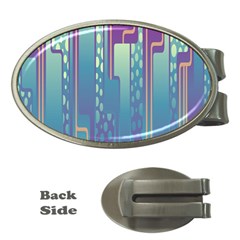 Non-seamless-pattern-background Money Clips (oval) 