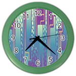 Non-seamless-pattern-background Color Wall Clock Front