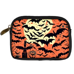 Bat Pattern Digital Camera Leather Case by Valentinaart