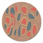 Background-abstract-non-seamless Magnet 5  (Round) Front