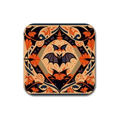 Bat Pattern Rubber Coaster (square) by Valentinaart