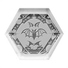 Bat Pattern Hexagon Wood Jewelry Box by Valentinaart