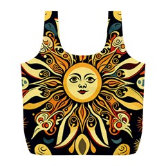Boho Sun Full Print Recycle Bag (l) by Valentinaart