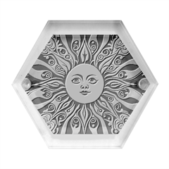 Boho Sun Hexagon Wood Jewelry Box by Valentinaart