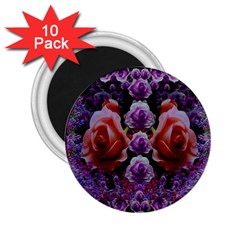 Night So Peaceful In The World Of Roses 2 25  Magnets (10 Pack)  by pepitasart