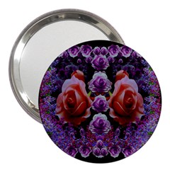 Night So Peaceful In The World Of Roses 3  Handbag Mirrors by pepitasart
