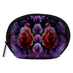 Night So Peaceful In The World Of Roses Accessory Pouch (medium) by pepitasart