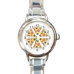 Pizza-slice-food-italian Round Italian Charm Watch