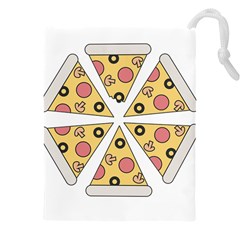 Pizza-slice-food-italian Drawstring Pouch (4xl)