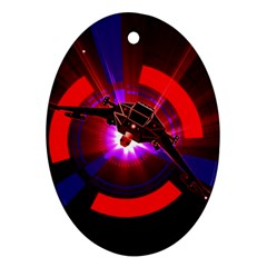 Science-fiction-cover-adventure Ornament (oval) by Cowasu