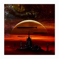 Science-fiction-digital-illustration Medium Glasses Cloth (2 Sides) by Cowasu