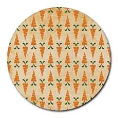 Patter-carrot-pattern-carrot-print Round Mousepad