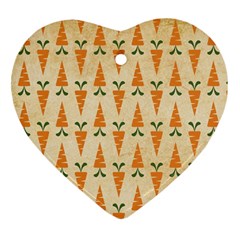Patter-carrot-pattern-carrot-print Ornament (Heart)