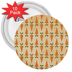 Patter-carrot-pattern-carrot-print 3  Buttons (10 pack) 